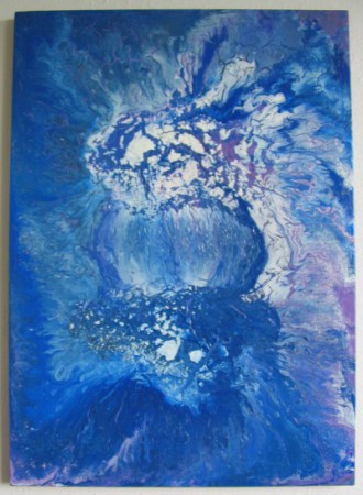 Modrá abstrakcia 70x50 ... PREDANÝ